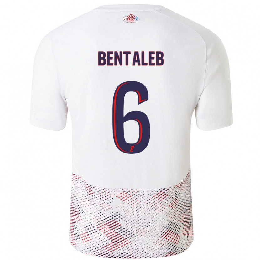 Danxen Herren Nabil Bentaleb #6 Weiß Königsblau Auswärtstrikot Trikot 2024/25 T-Shirt