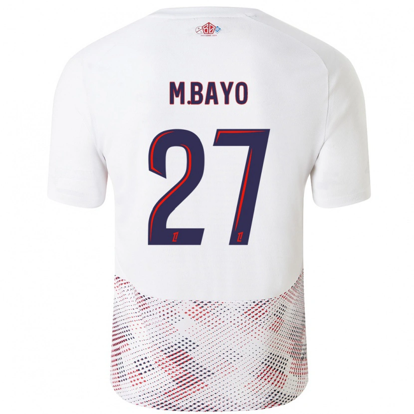 Danxen Herren Mohamed Bayo #27 Weiß Königsblau Auswärtstrikot Trikot 2024/25 T-Shirt