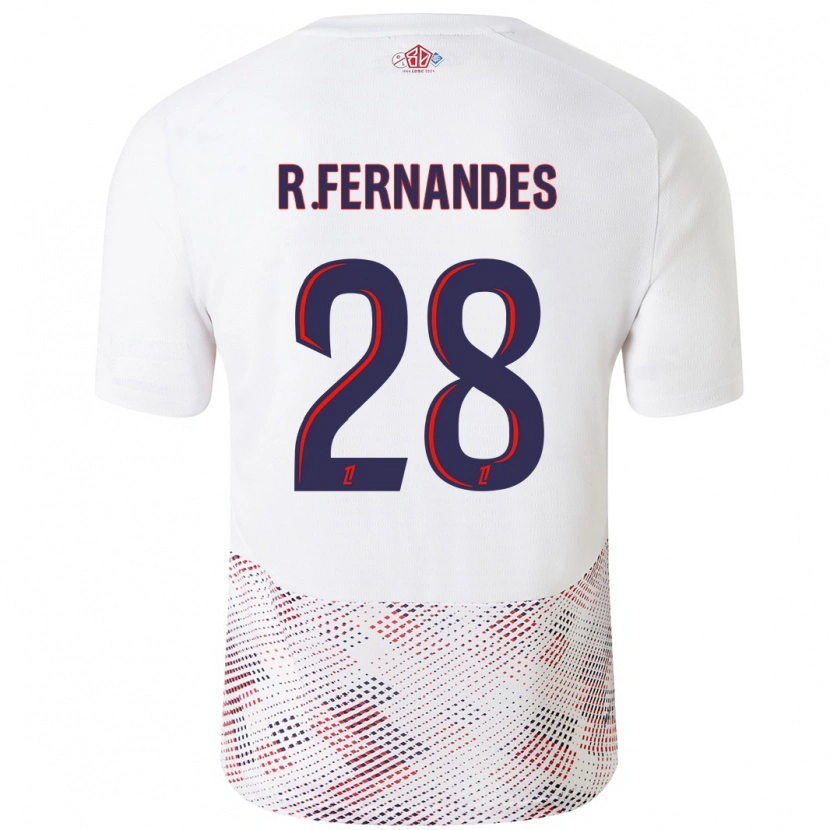 Danxen Herren Rafael Fernandes #28 Weiß Königsblau Auswärtstrikot Trikot 2024/25 T-Shirt