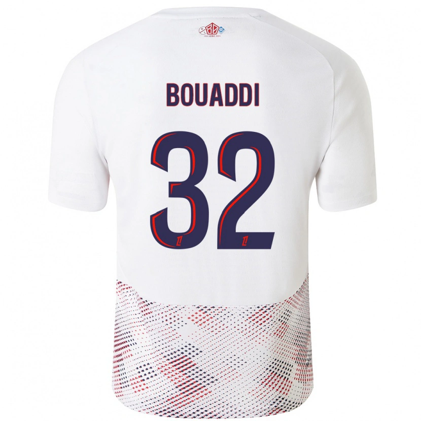 Danxen Herren Ayyoub Bouaddi #32 Weiß Königsblau Auswärtstrikot Trikot 2024/25 T-Shirt