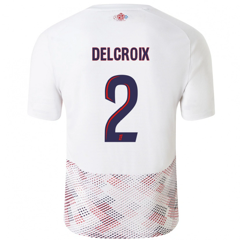 Danxen Herren Céleste Delcroix #2 Weiß Königsblau Auswärtstrikot Trikot 2024/25 T-Shirt