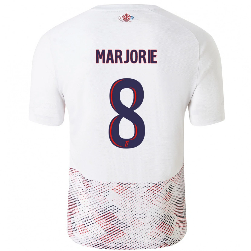 Danxen Herren Marjorie #8 Weiß Königsblau Auswärtstrikot Trikot 2024/25 T-Shirt
