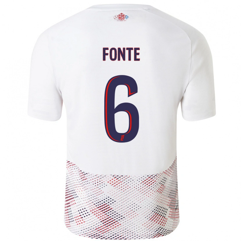 Danxen Herren Jose Fonte #6 Weiß Königsblau Auswärtstrikot Trikot 2024/25 T-Shirt