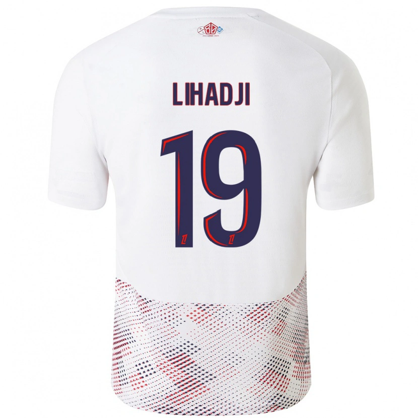Danxen Herren Isaac Lihadji #19 Weiß Königsblau Auswärtstrikot Trikot 2024/25 T-Shirt