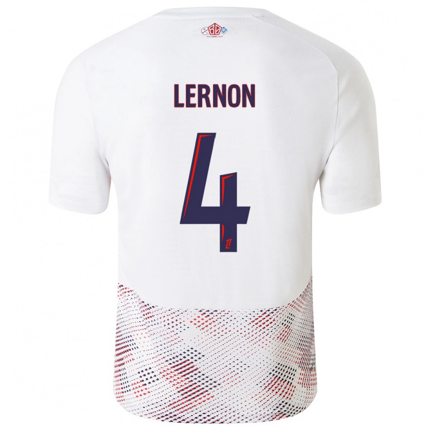 Danxen Herren Jessica Lernon #4 Weiß Königsblau Auswärtstrikot Trikot 2024/25 T-Shirt