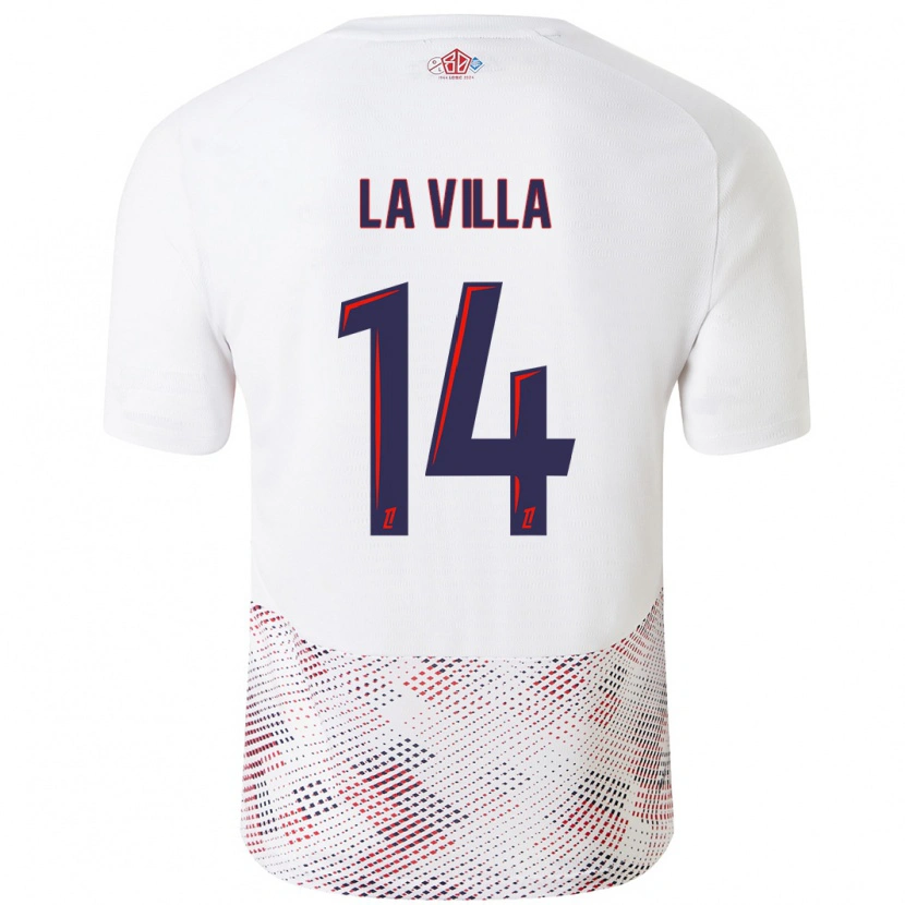 Danxen Herren Caroline La Villa #14 Weiß Königsblau Auswärtstrikot Trikot 2024/25 T-Shirt