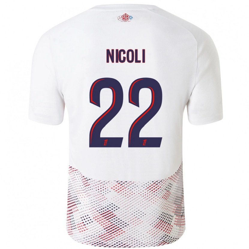 Danxen Herren Morgane Nicoli #22 Weiß Königsblau Auswärtstrikot Trikot 2024/25 T-Shirt