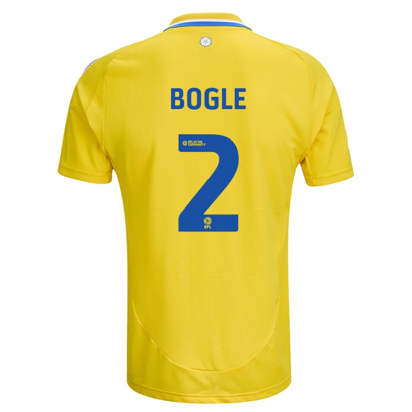 Danxen Herren Jayden Bogle #2 Gelb Blau Auswärtstrikot Trikot 2024/25 T-Shirt
