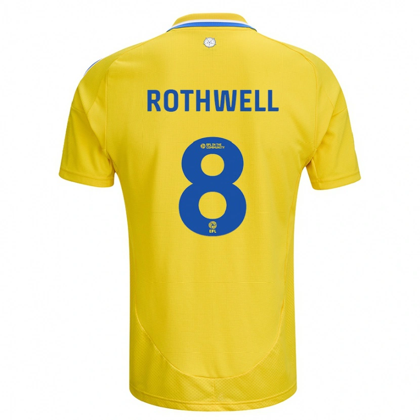 Danxen Herren Joe Rothwell #8 Gelb Blau Auswärtstrikot Trikot 2024/25 T-Shirt