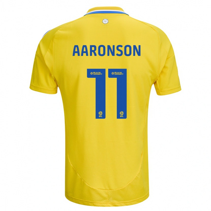 Danxen Herren Brenden Aaronson #11 Gelb Blau Auswärtstrikot Trikot 2024/25 T-Shirt