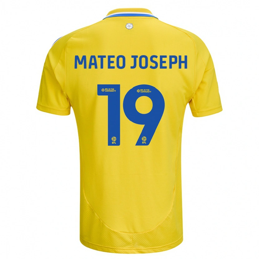 Danxen Herren Mateo Joseph #19 Gelb Blau Auswärtstrikot Trikot 2024/25 T-Shirt