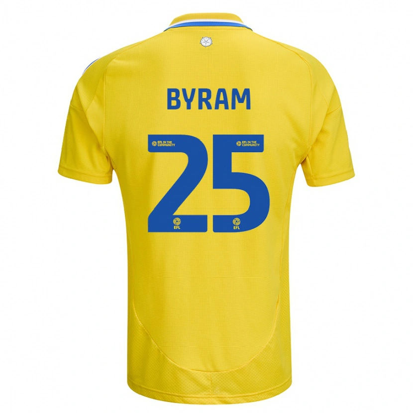 Danxen Herren Sam Byram #25 Gelb Blau Auswärtstrikot Trikot 2024/25 T-Shirt