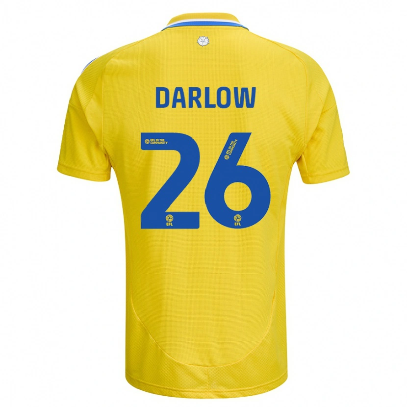 Danxen Herren Karl Darlow #26 Gelb Blau Auswärtstrikot Trikot 2024/25 T-Shirt