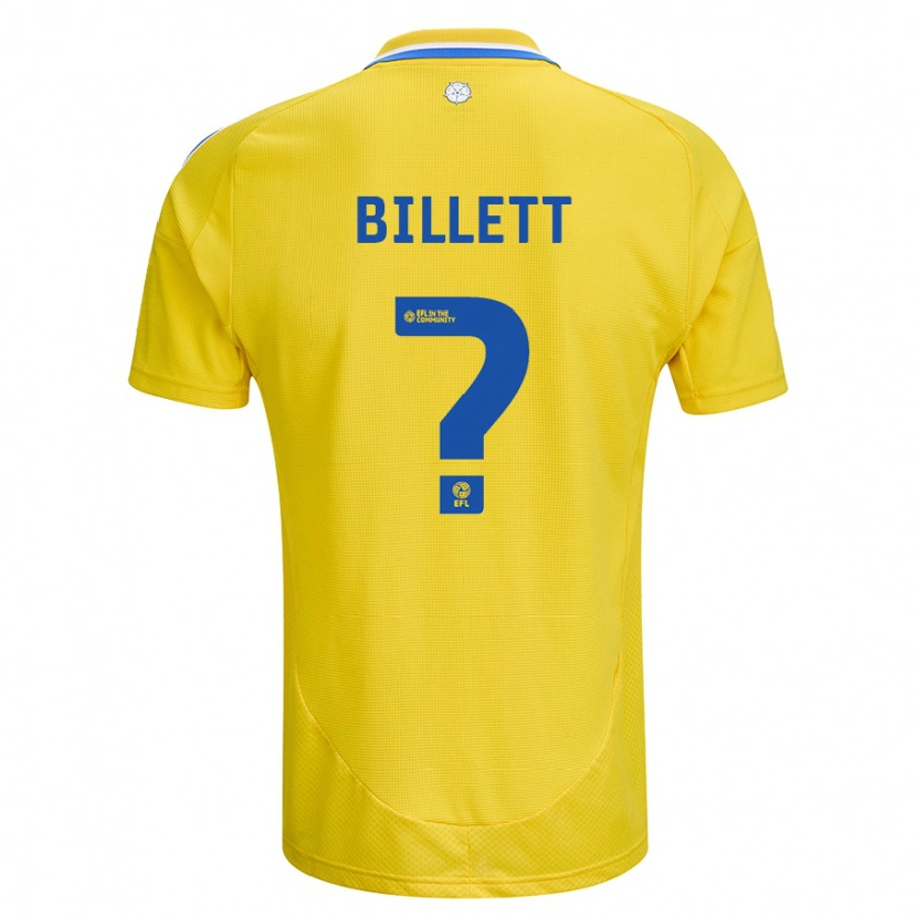 Danxen Herren Joe Billett #0 Gelb Blau Auswärtstrikot Trikot 2024/25 T-Shirt