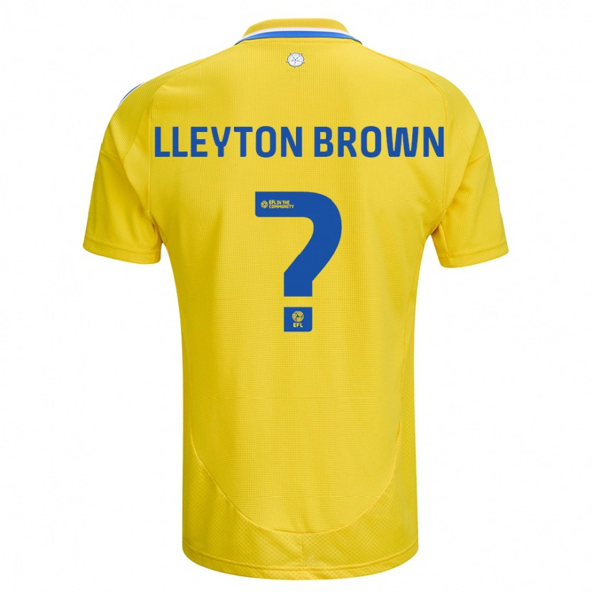 Danxen Herren Lleyton Brown #0 Gelb Blau Auswärtstrikot Trikot 2024/25 T-Shirt