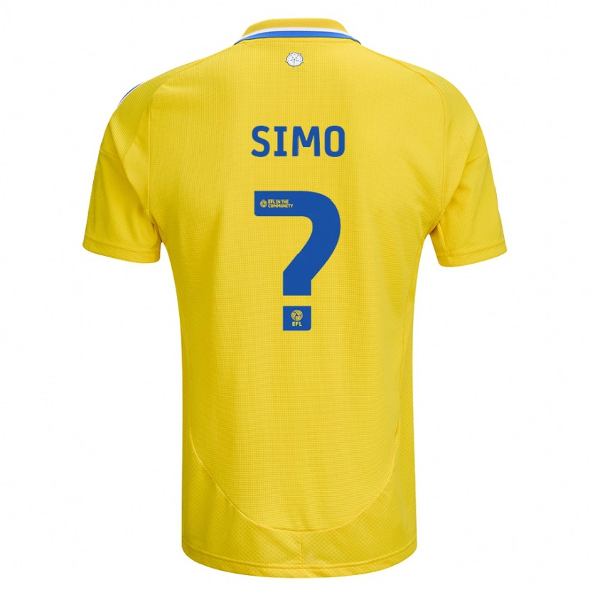 Danxen Herren Elton Simo #0 Gelb Blau Auswärtstrikot Trikot 2024/25 T-Shirt