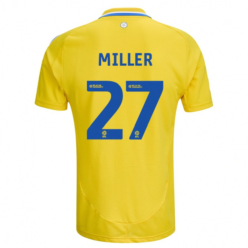 Danxen Herren Amari Miller #27 Gelb Blau Auswärtstrikot Trikot 2024/25 T-Shirt