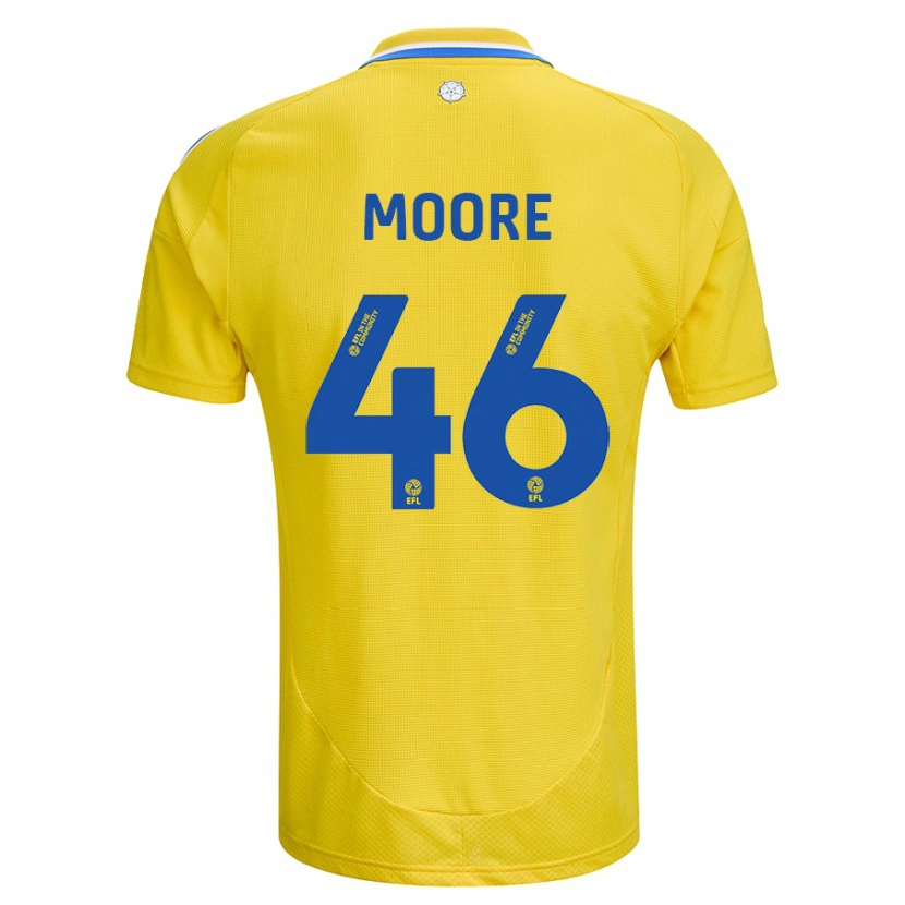 Danxen Herren Kris Moore #46 Gelb Blau Auswärtstrikot Trikot 2024/25 T-Shirt