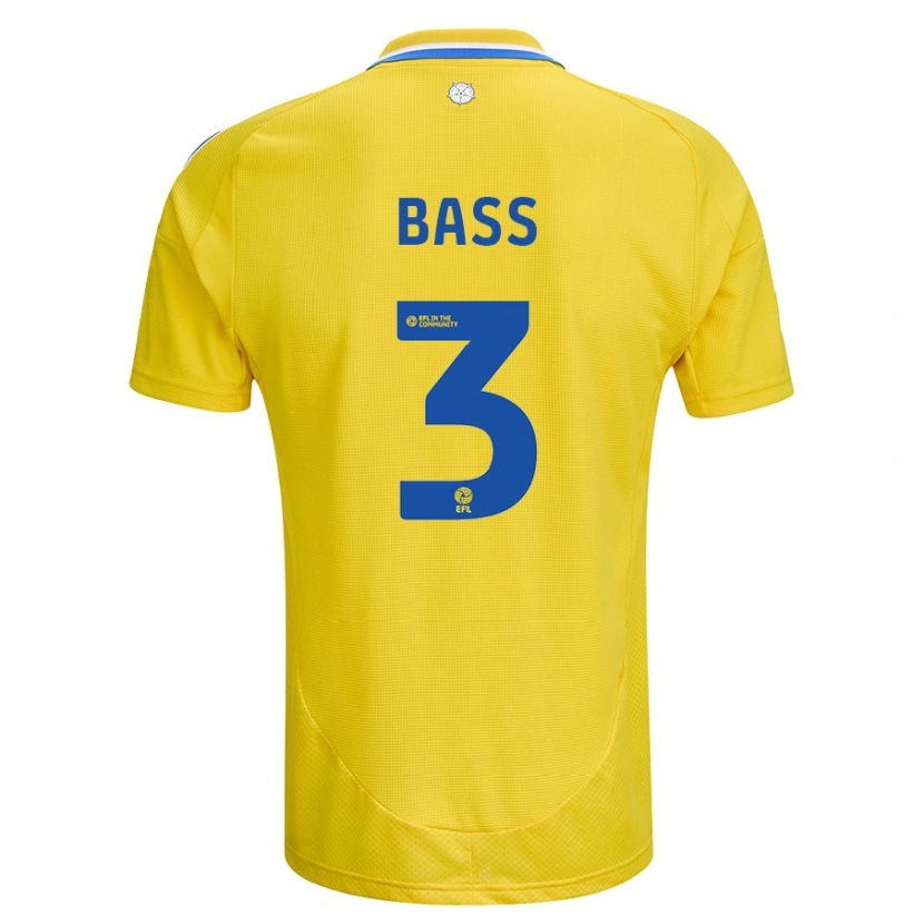 Danxen Herren Rebekah Bass #3 Gelb Blau Auswärtstrikot Trikot 2024/25 T-Shirt