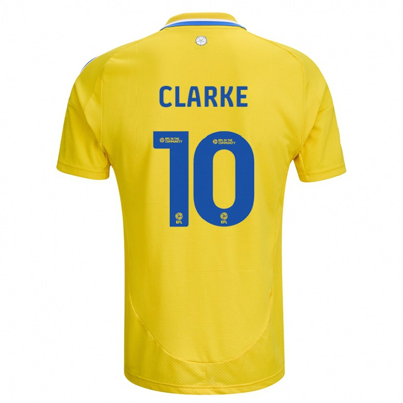 Danxen Herren Sarah Clarke #10 Gelb Blau Auswärtstrikot Trikot 2024/25 T-Shirt