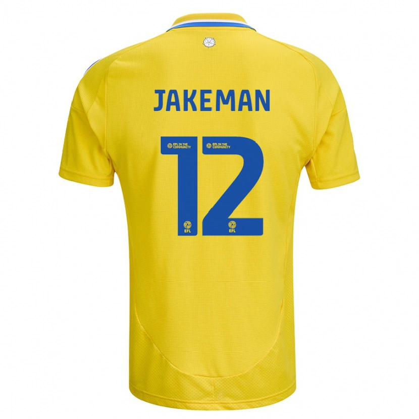 Danxen Herren Harriet Jakeman #12 Gelb Blau Auswärtstrikot Trikot 2024/25 T-Shirt
