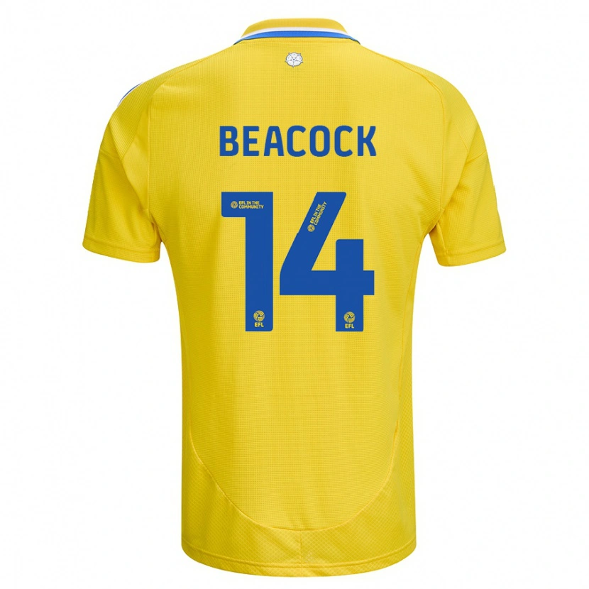 Danxen Herren Molly Beacock #14 Gelb Blau Auswärtstrikot Trikot 2024/25 T-Shirt