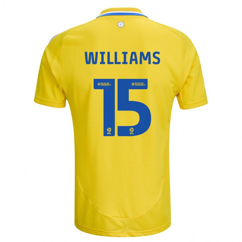 Danxen Herren Paige Williams #15 Gelb Blau Auswärtstrikot Trikot 2024/25 T-Shirt
