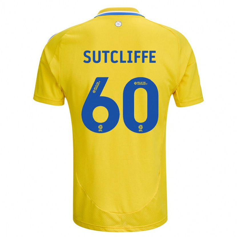 Danxen Herren Harvey Sutcliffe #60 Gelb Blau Auswärtstrikot Trikot 2024/25 T-Shirt