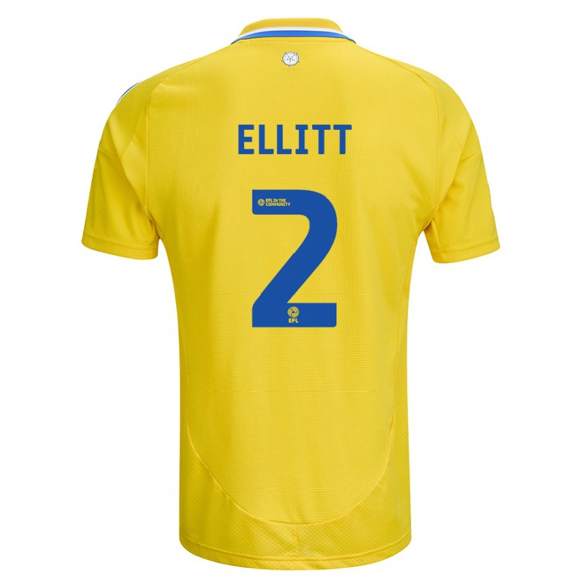 Danxen Herren Izzy Ellitt #2 Gelb Blau Auswärtstrikot Trikot 2024/25 T-Shirt