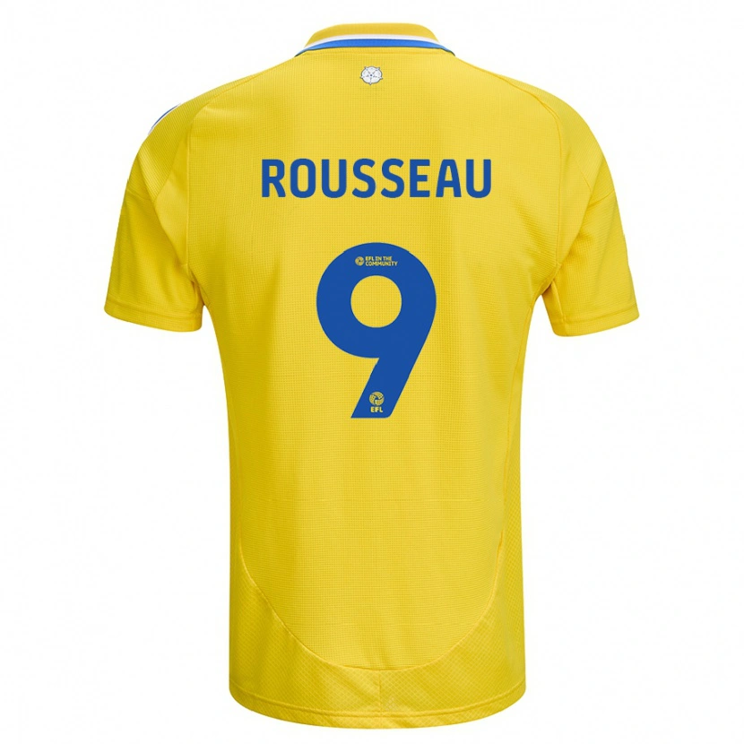 Danxen Herren Jess Rousseau #9 Gelb Blau Auswärtstrikot Trikot 2024/25 T-Shirt