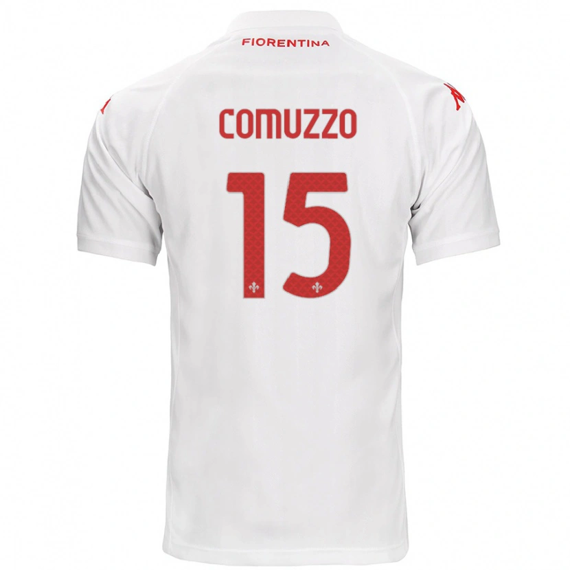 Danxen Herren Pietro Comuzzo #15 Weiß Auswärtstrikot Trikot 2024/25 T-Shirt