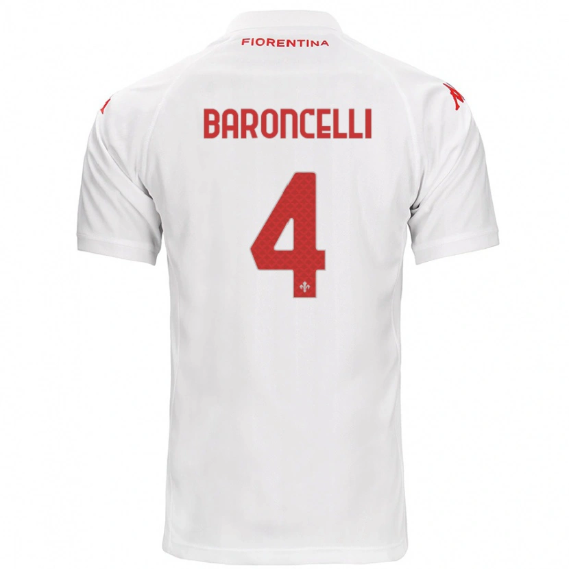 Danxen Herren Leonardo Baroncelli #4 Weiß Auswärtstrikot Trikot 2024/25 T-Shirt