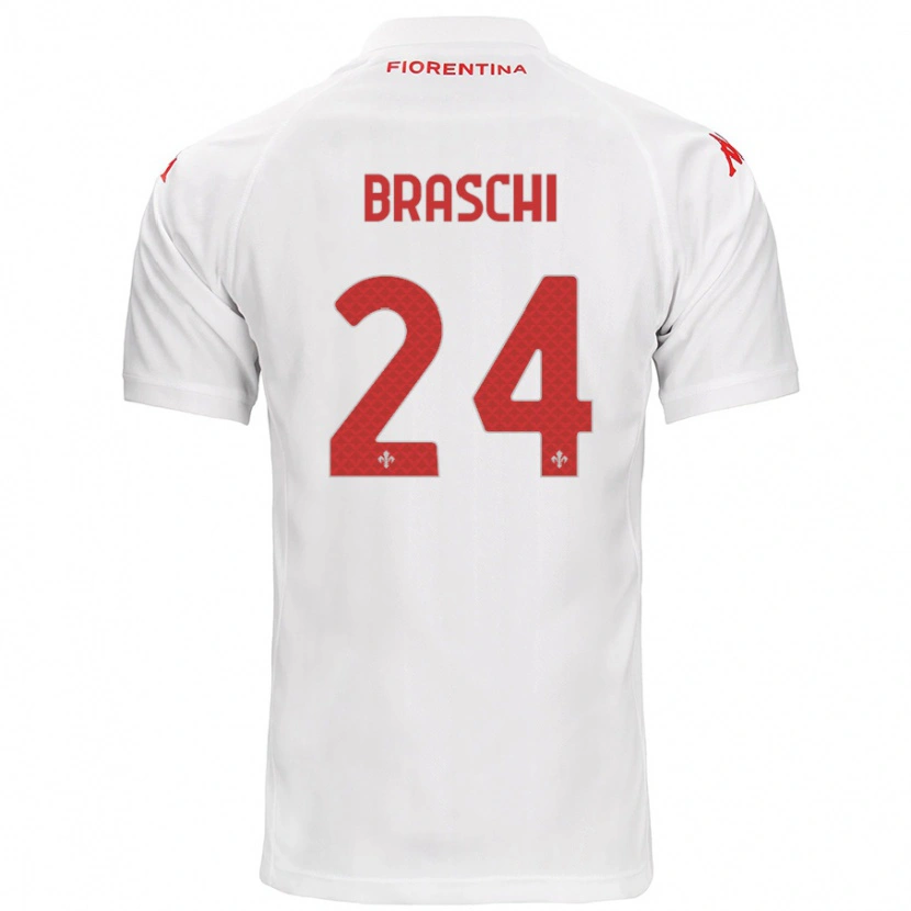 Danxen Herren Riccardo Braschi #24 Weiß Auswärtstrikot Trikot 2024/25 T-Shirt
