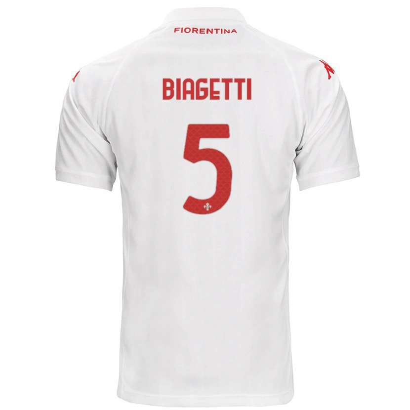 Danxen Herren Christian Biagetti #5 Weiß Auswärtstrikot Trikot 2024/25 T-Shirt