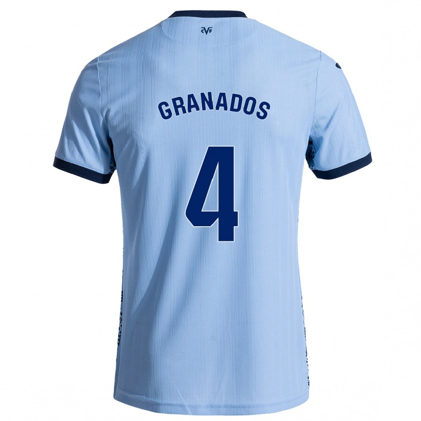 Danxen Herren Carlos Granados #4 Himmelblau Auswärtstrikot Trikot 2024/25 T-Shirt