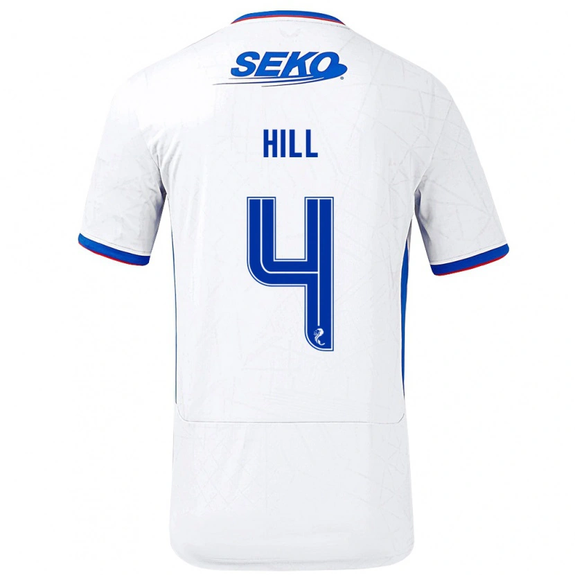 Danxen Herren Kathryn Hill #4 Weiß Blau Auswärtstrikot Trikot 2024/25 T-Shirt