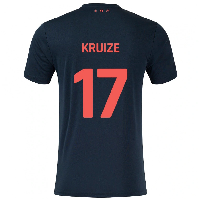 Danxen Herren Elisha Kruize #17 Schwarz Rot Auswärtstrikot Trikot 2024/25 T-Shirt