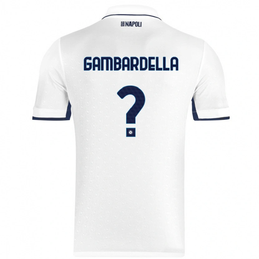 Danxen Herren Vittorio Gambardella #0 Weiß Königsblau Auswärtstrikot Trikot 2024/25 T-Shirt