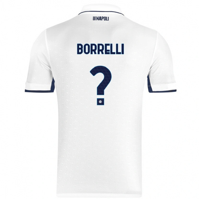Danxen Herren Ciro Borrelli #0 Weiß Königsblau Auswärtstrikot Trikot 2024/25 T-Shirt
