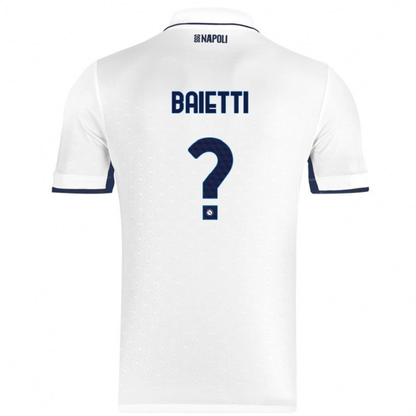 Danxen Herren Francesco Baietti #0 Weiß Königsblau Auswärtstrikot Trikot 2024/25 T-Shirt
