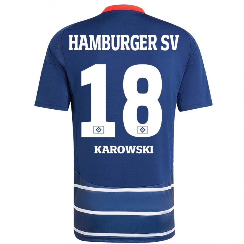 Danxen Herren Nele Karowski #18 Dunkelblau Auswärtstrikot Trikot 2024/25 T-Shirt