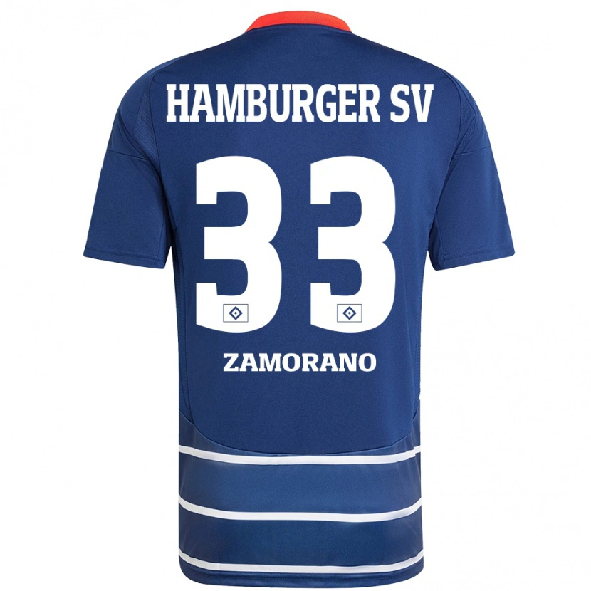 Danxen Herren Jolina Zamorano #33 Dunkelblau Auswärtstrikot Trikot 2024/25 T-Shirt