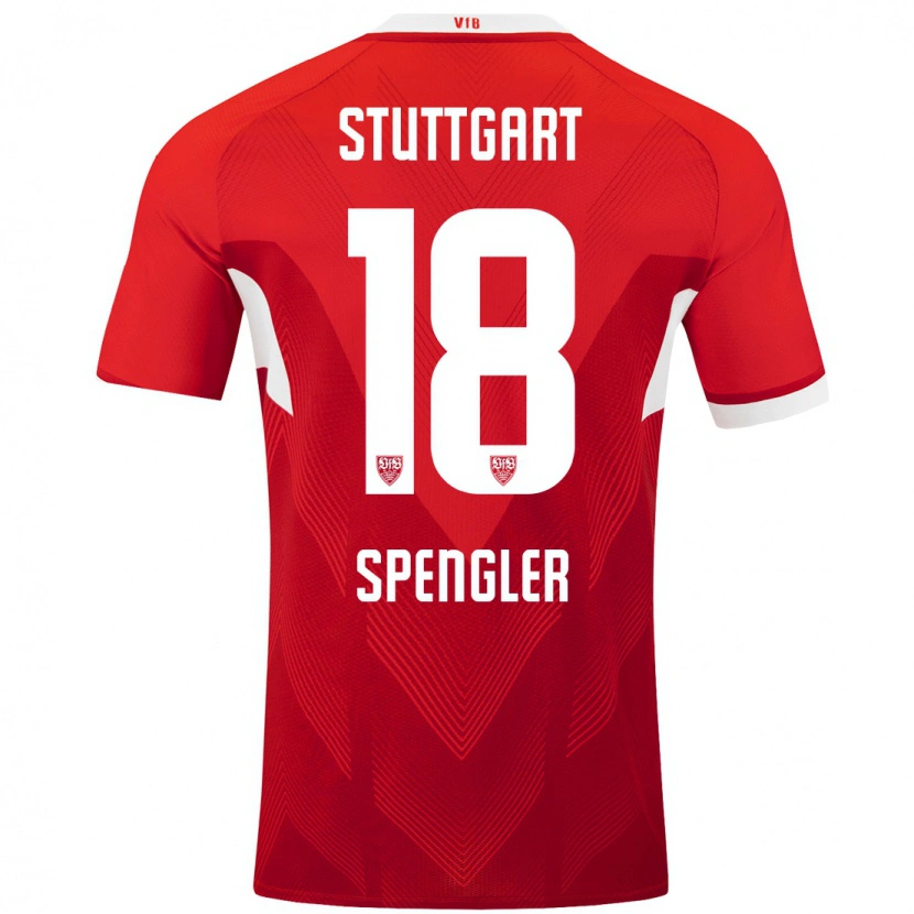 Danxen Herren Jana Spengler #18 Rot Weiß Auswärtstrikot Trikot 2024/25 T-Shirt