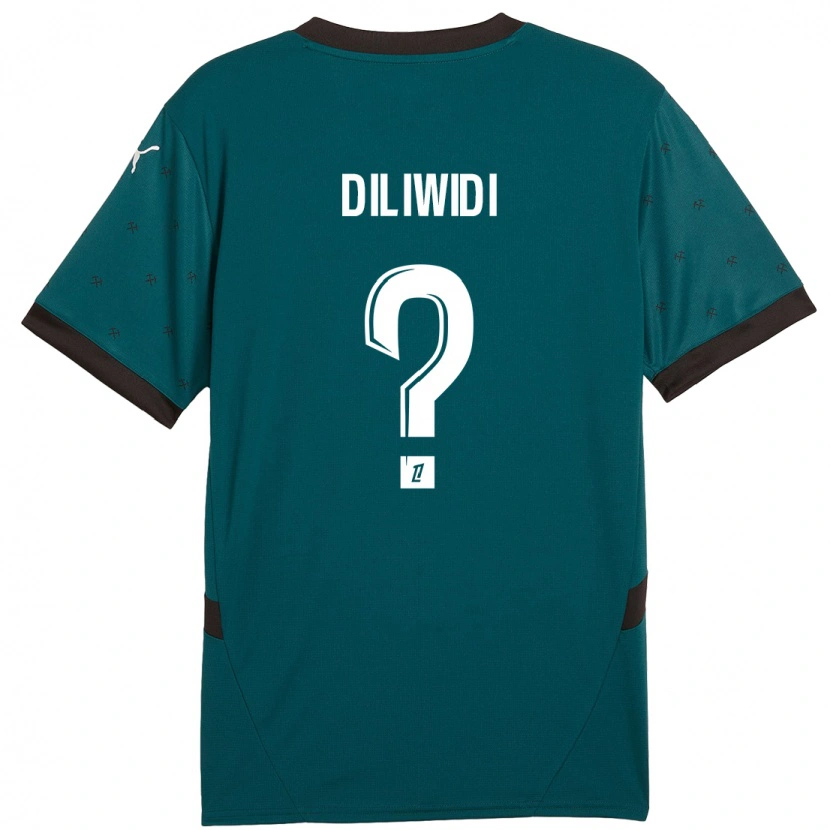 Danxen Herren Kembo Diliwidi #0 Dunkelgrün Auswärtstrikot Trikot 2024/25 T-Shirt