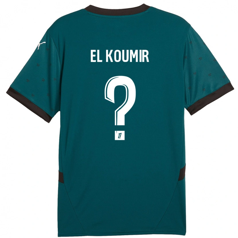 Danxen Herren Kaïna El Koumir #0 Dunkelgrün Auswärtstrikot Trikot 2024/25 T-Shirt
