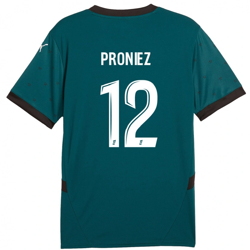 Danxen Herren Fany Proniez #12 Dunkelgrün Auswärtstrikot Trikot 2024/25 T-Shirt