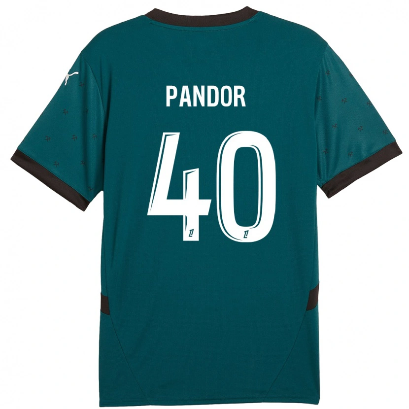 Danxen Herren Yannick Pandor #40 Dunkelgrün Auswärtstrikot Trikot 2024/25 T-Shirt
