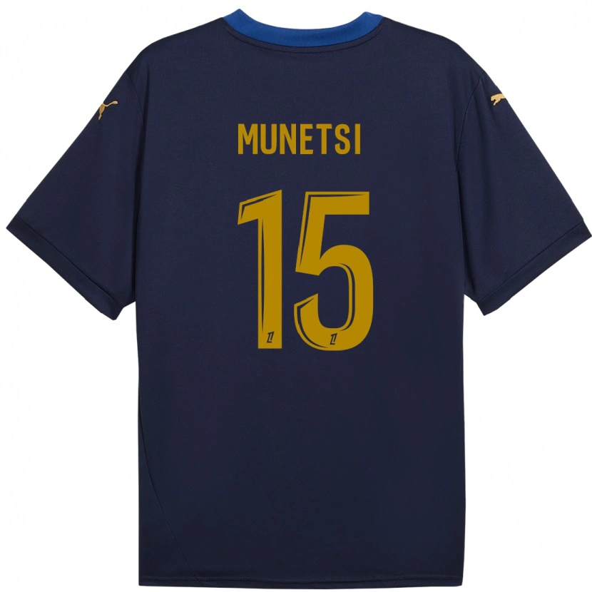 Danxen Herren Marshall Munetsi #15 Marineblau Gold Auswärtstrikot Trikot 2024/25 T-Shirt