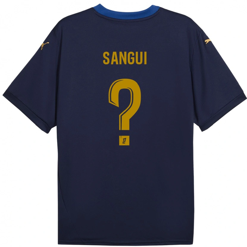 Danxen Herren Nhoa Sangui #0 Marineblau Gold Auswärtstrikot Trikot 2024/25 T-Shirt
