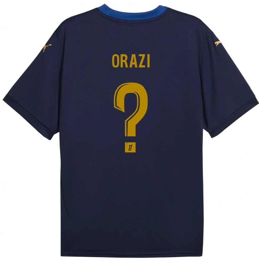 Danxen Herren Ike Orazi #0 Marineblau Gold Auswärtstrikot Trikot 2024/25 T-Shirt